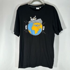 Puma Black Super Puma on Globe Rib Crew Neck T-Shirt